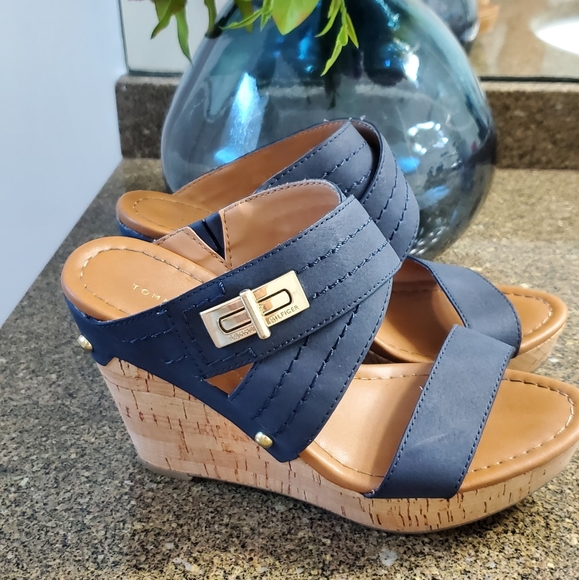 Tommy Hilfiger Shoes - TOMMY HILFIGER CORK WEDGE SANDALS